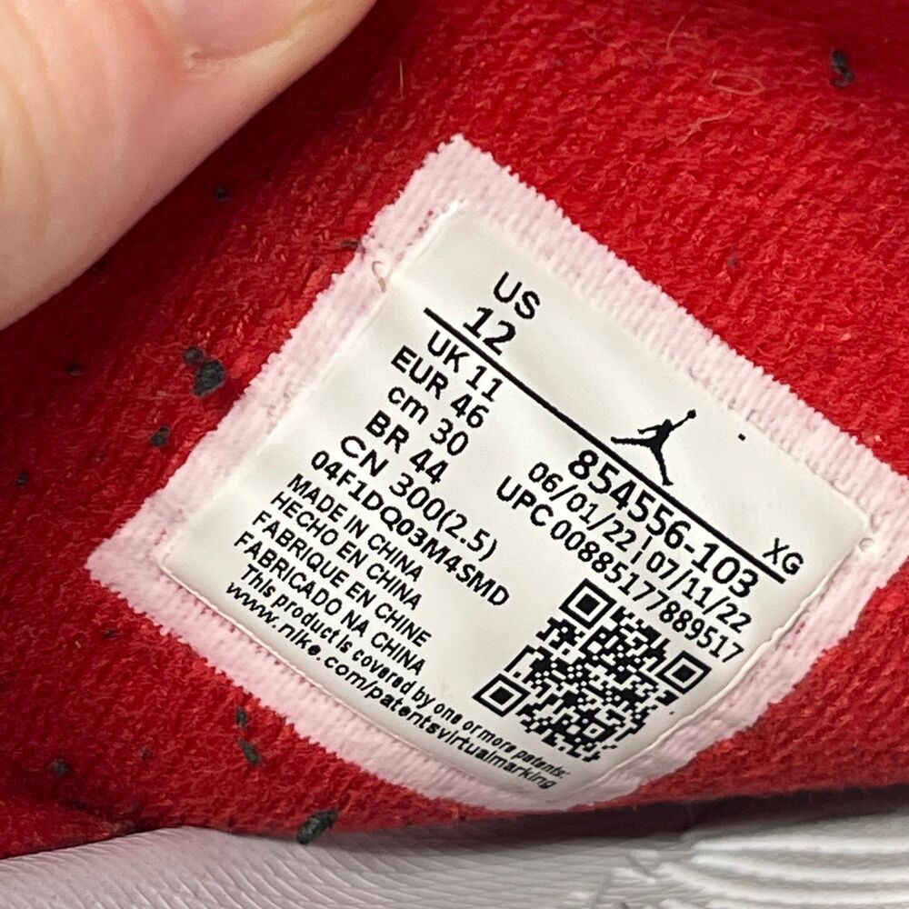 Nike Air Jordan Hydro 3 Retro Slide White Cement University Red Sz 12 854556-103 - Picture 6 of 6